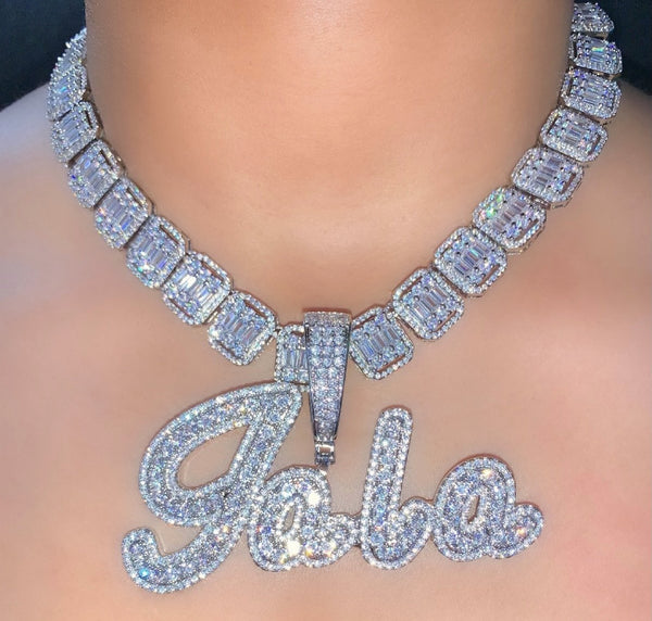 Icy Custom Pendant Name Necklace