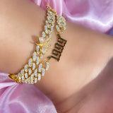 Cuban Link Butterfly Anklet