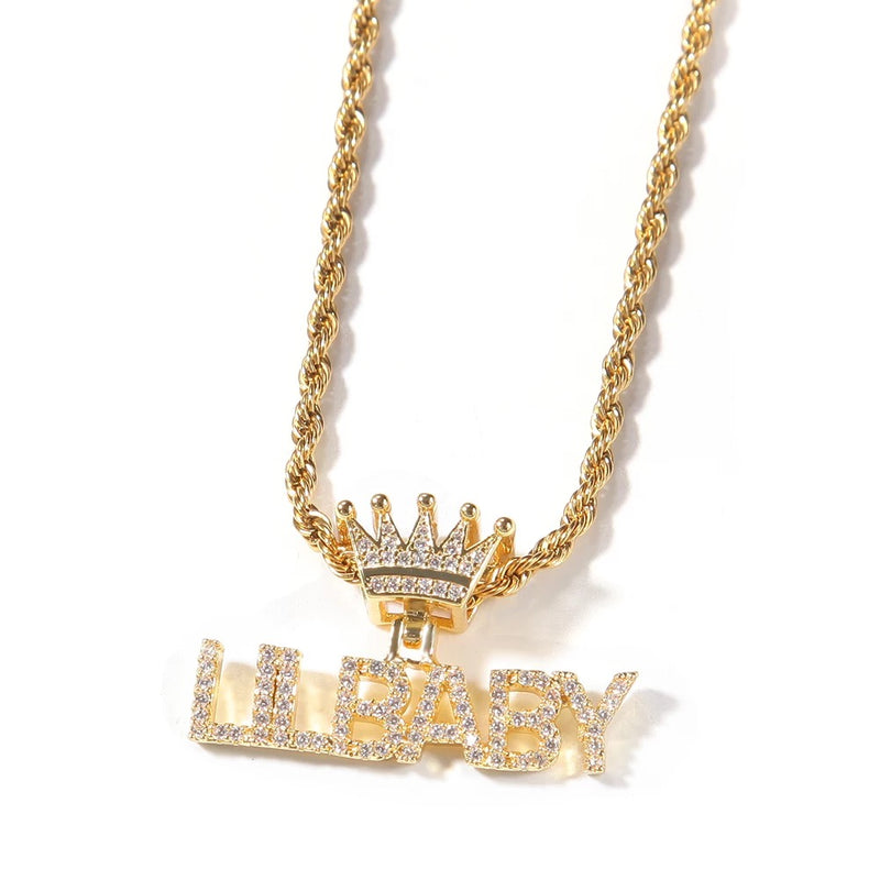 Crown Pendant Name Necklace