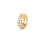 Double Row Round Cut Eternity Band
