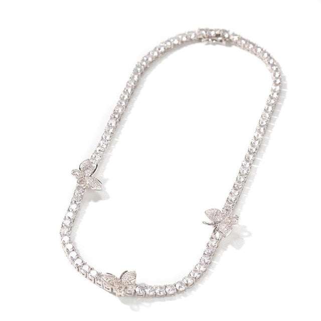 Tennis Chain Butterfly Anklet