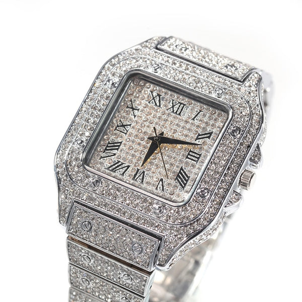 Iced Square Face Watch