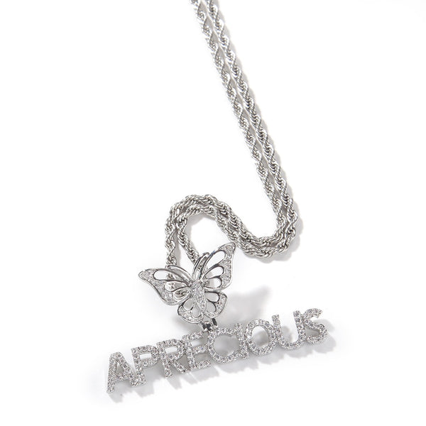 Butterfly Pendant Name Necklace